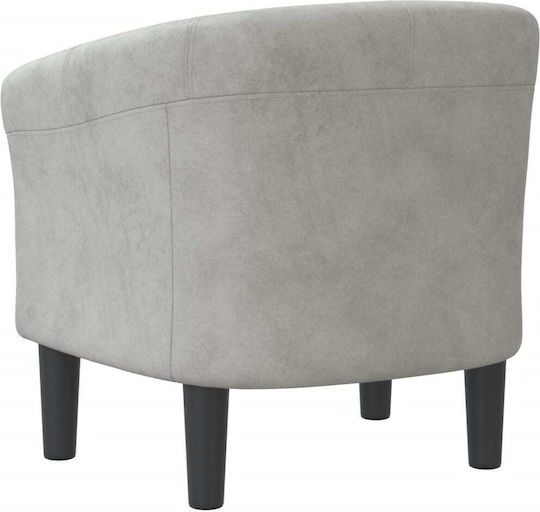 Barrel Sessel Samt Light Grey 70x56x68cm