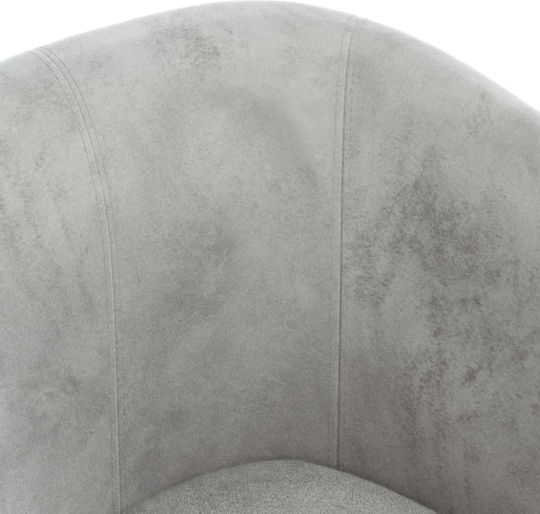 Barrel Sessel Samt Light Grey 70x56x68cm