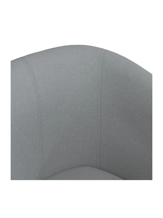 Barrel Sessel mit Fußhocker Light Grey 70x56x68cm