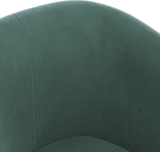 Barrel Sessel mit Fußhocker Samt Dark Green 70x56x68cm