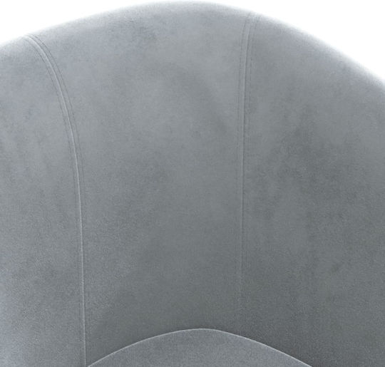 Barrel Sessel mit Fußhocker Samt Dark Grey 70x56x68cm