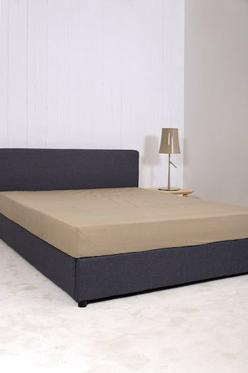 Viokarpet Чаршаф Полудвойно с Ластик 120x200+35см. View Бежов