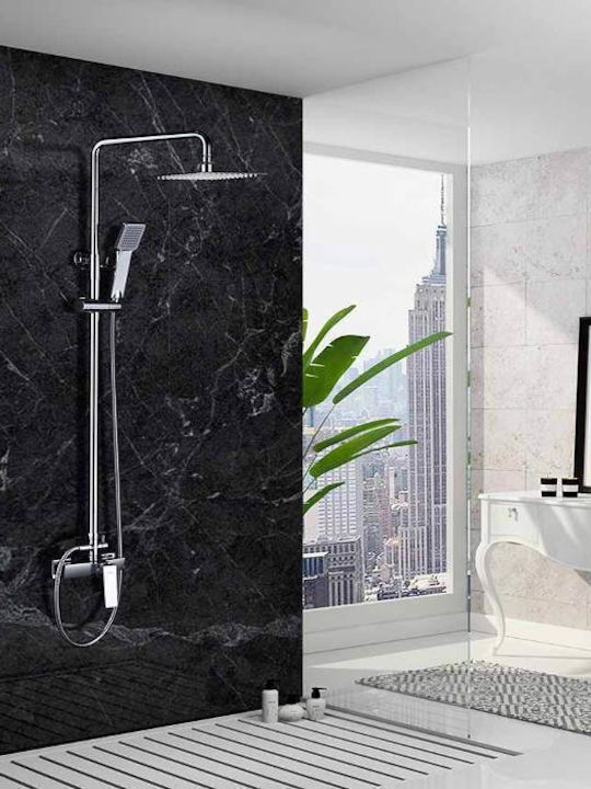 Imex Verstellbare Duschsäule mit Armatur Gold