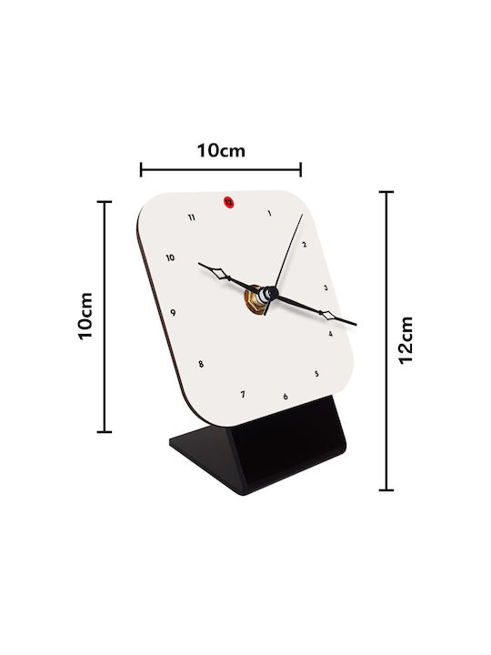 Koupakoupa Princess Peach Toadstool Tischuhr mit Zeigern Holz Orange KP_21220_CLOCK-DESK-SQUARE