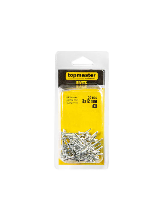 Topmaster Πριτσίνια Aluminium M3x12mm 50Stück