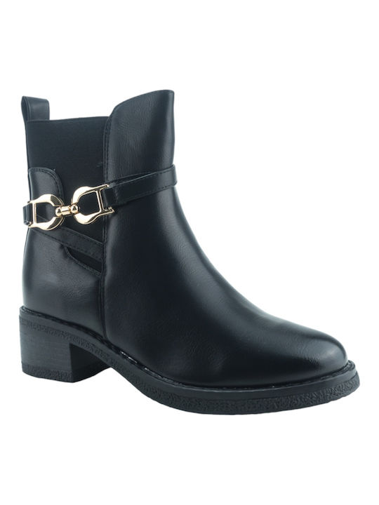 Plato Damen Knöchelstiefel Schwarz