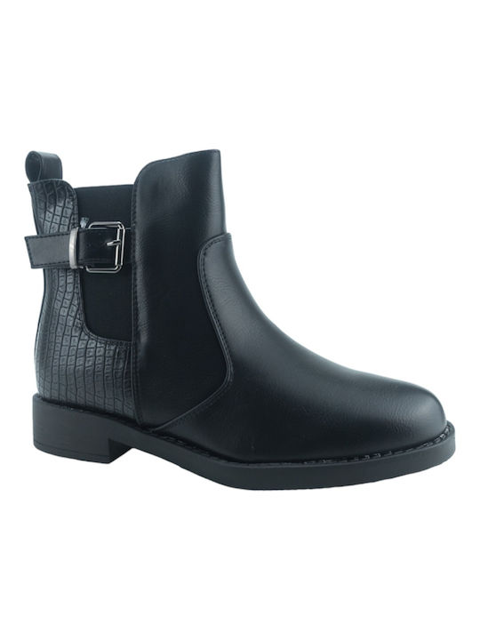 Plato Damen Knöchelstiefel Schwarz