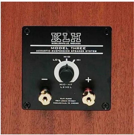 KLH Model 3 Pereche Boxe Hi-Fi Bookself 150W 2 Nr. de șoferi L31.1xA29.2xÎ71.8cm. West African Mahogany