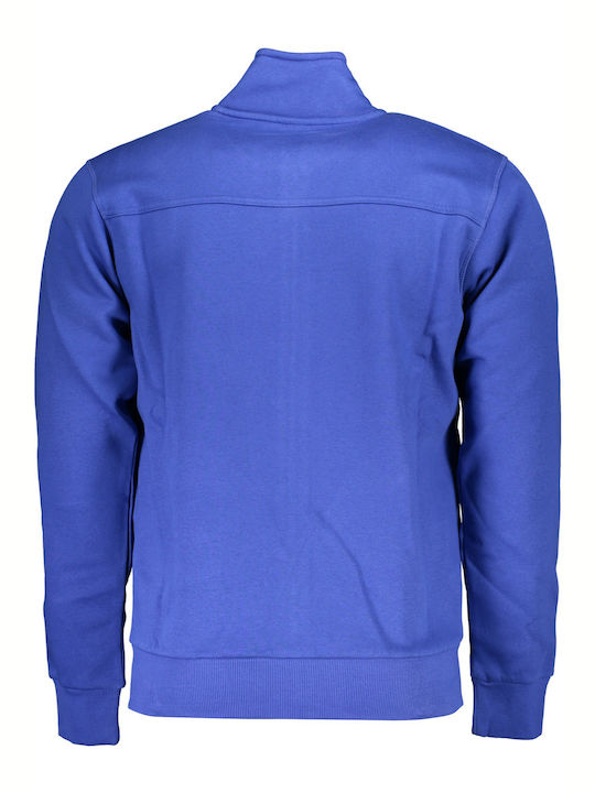 U.S.Grand Polo Club Men's Sweatshirt Jacket with Pockets Blue