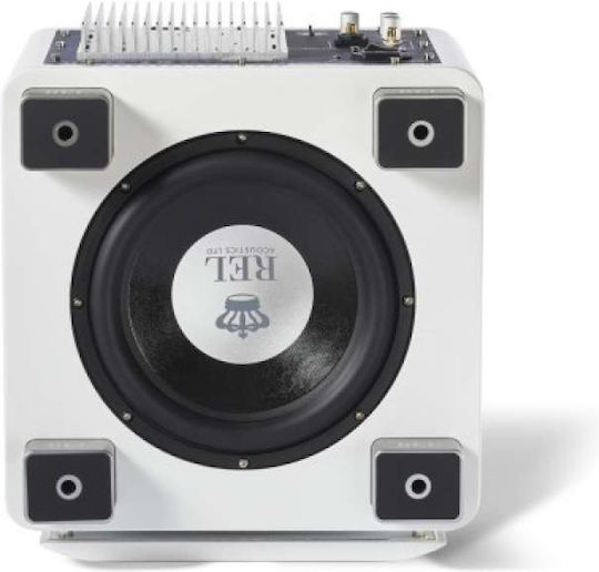 Rel Acoustics T/7x Безжично Самоусилващ Субуфер с Говорител 8" 200W Бял гланц