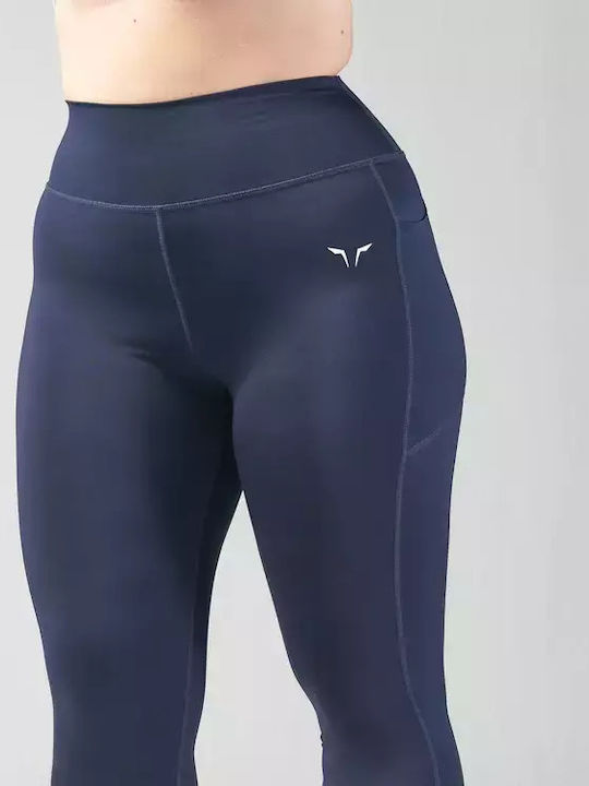 Schulung Frauen Lang Leggings Hochgeschnitten & Push Up Navy