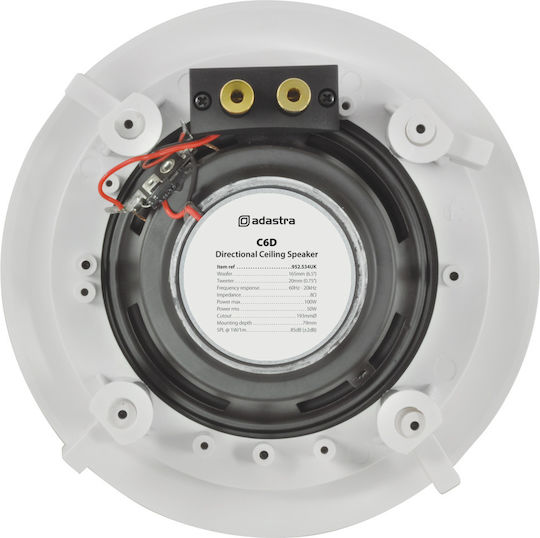 Adastra AD-C6D Passives In der Wand Installationslautsprecher 50W Stück Weiß