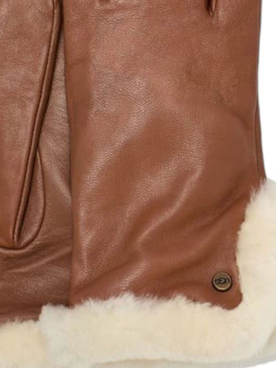 Women's Leather Gloves Brown Sheepskin