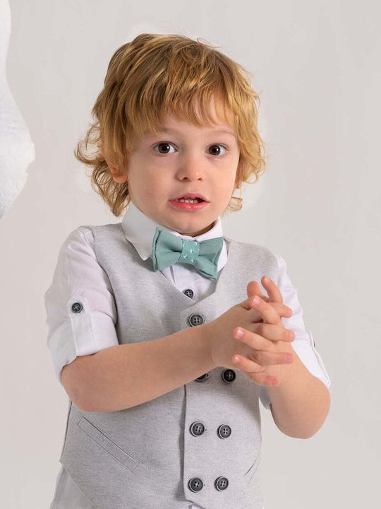 Vintage Soul Costum de Botez pentru Băiat Verde 5buc
