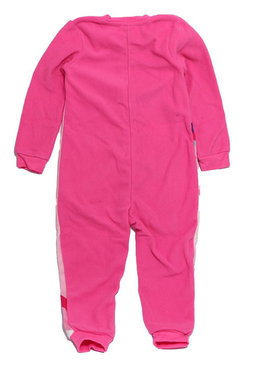 Nickelodeon Παιδική Πιτζάμα Ολόσωμη Χειμωνιάτικη Fleece Ροζ Paw 52 04