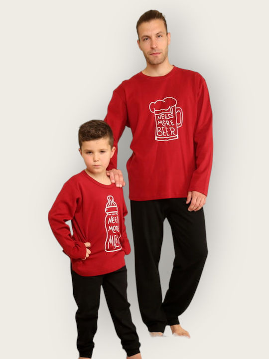 Happy Family Kids' Pajamas Winter Bordeaux