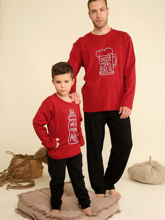 Happy Family Kids' Pajamas Winter Bordeaux