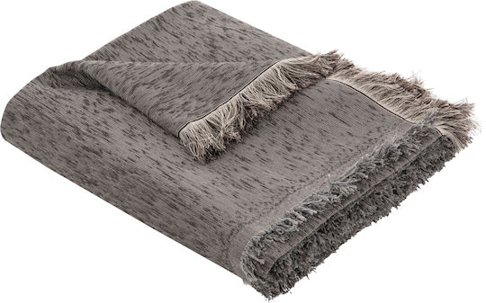 HomeMarkt Dreamtopia Three-Seater Sofa Throw Chenille 170x295cm Gray