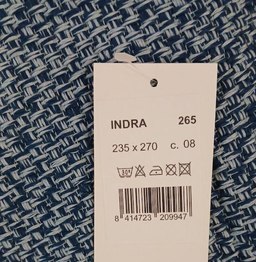 Manterol Casa Indra Τριθέσιου Καναπέ Π235xΜ270cm Μπλε Manterol Casa Indra Τριθέσιου Καναπέ Π235xΜ270cm Μπλε
