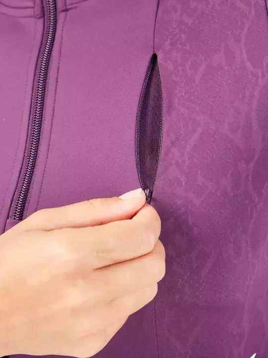 Squatwolf Women's Athletic Blouse Long Sleeve Purple