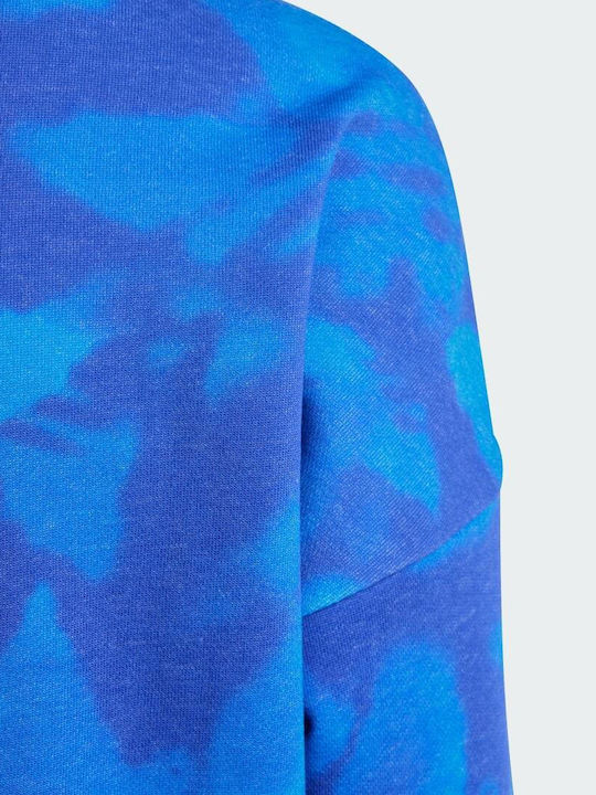 Детски суитчър Син Print Crew Sweatshirt