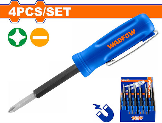 Wadfow Set 4 Screwdrivers with 4 Interchangeable Tips