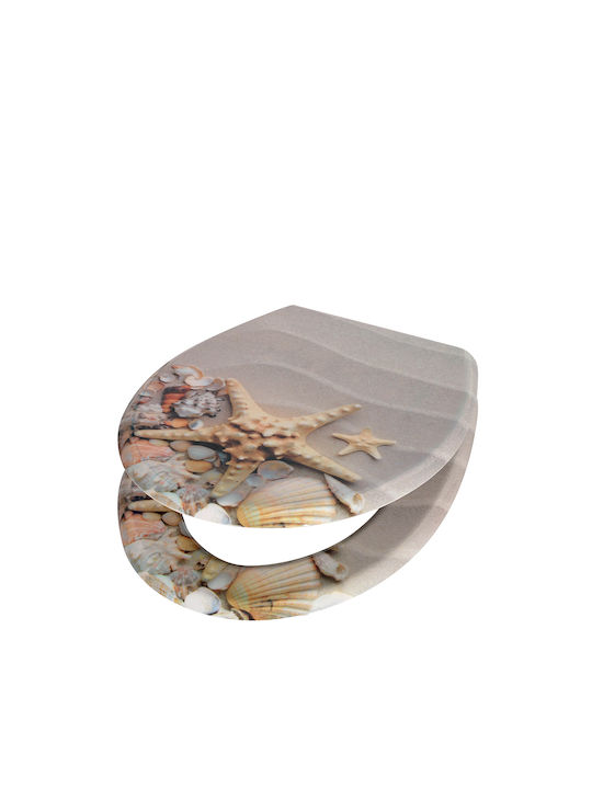 Homefit Καπάκι Λεκάνης Πλαστικό 37.1x45.5cm Πολύχρωμο