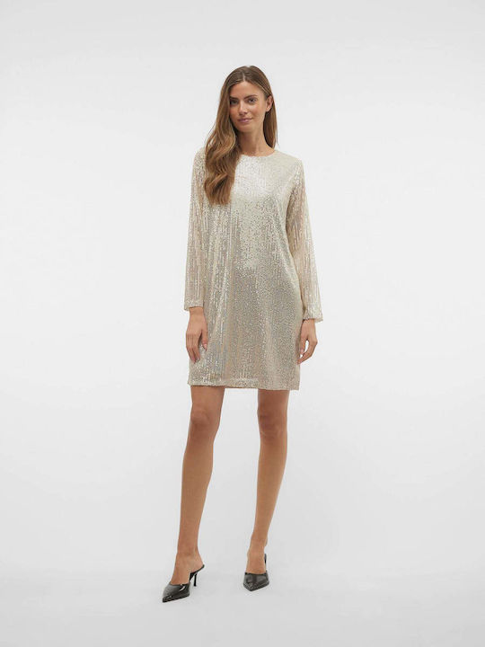 Vero Moda Mini Rochie de Seară Beige