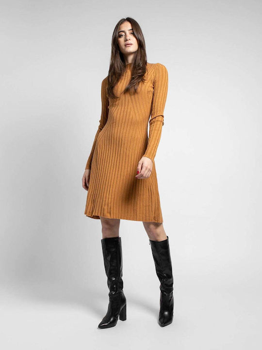 Fashioncore Midi Rochie Camel