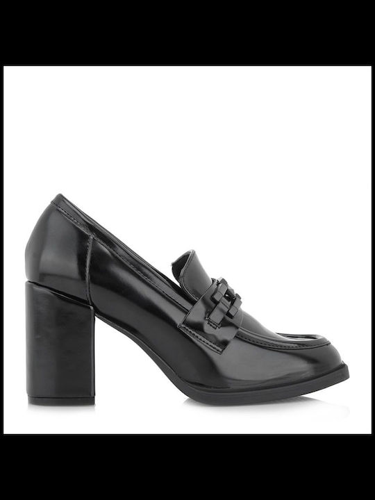 Exe Patent Leather Black Heels