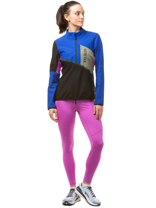 Women's Short Sports Hardshell Jacket Waterproof and Windproof for Winter Black