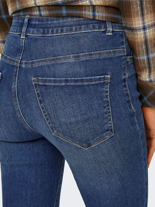 Hw Women's Jean Trousers Flared Medium Blue Denim