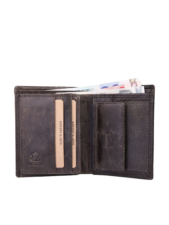 Leather Men's Wallet Classic with RFID Brown