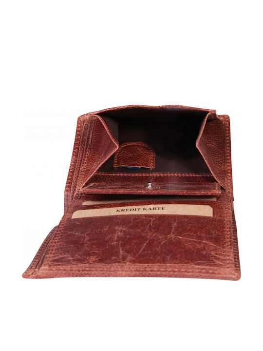 Leather Men's Wallet Classic with RFID Brown