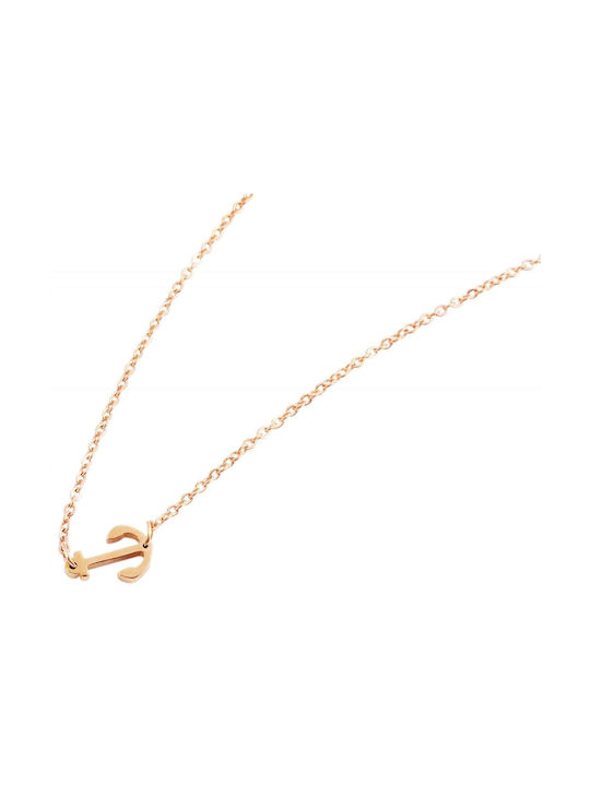 Akzent Necklace Anchor from Rose Gold Plated Steel