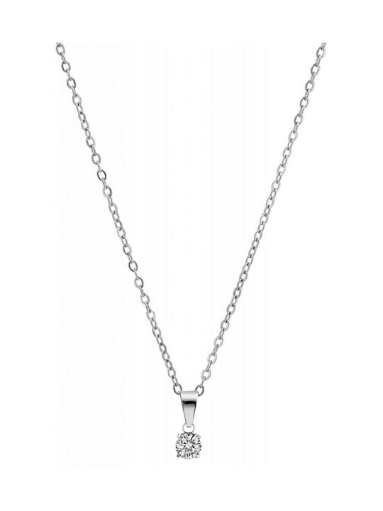 Akzent Necklace from Steel with Zircon