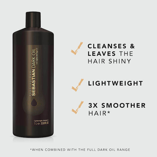 Sebastian Professional Dark Oil Σαμπουάν Αναδόμησης/Θρέψης & Ενυδάτωσης 1000ml