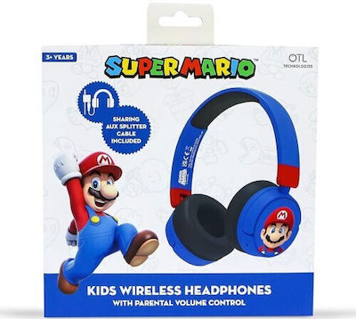 OTL Cuffie Kids Super Mario Cu fir Pe ureche de Copii Căști Red/Blue AUDCUOTL0036