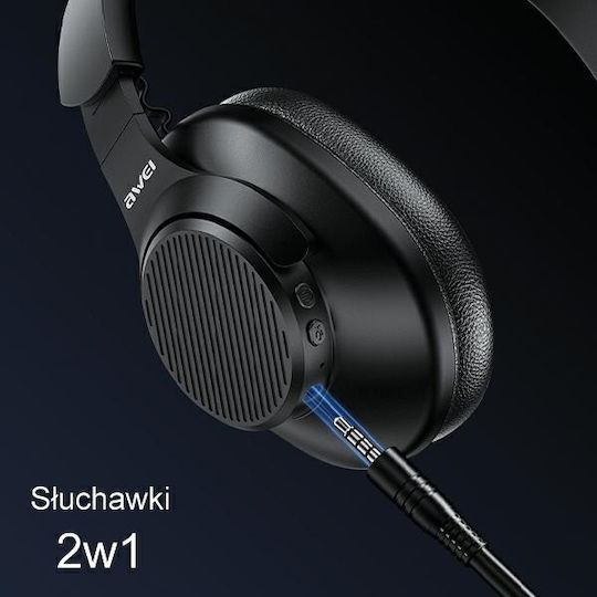 Awei A997 Pro Kabellos / Kabelgebunden Über Ohr Kopfhörer mit 15 Stunden Betriebszeit und Quick Charge Schwarz