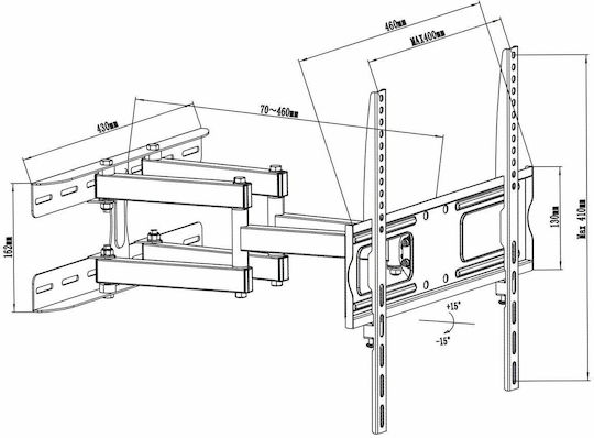 Maclean Energy MC-760 Επιτοίχια έως 55" και