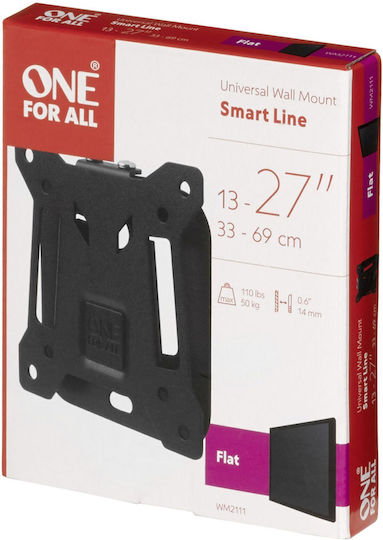 One For All WM 2111 Wandhalterung für Fernseher bis 27" und 50kg