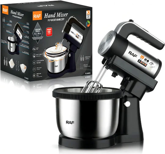 Raf R-6655 Μίξερ με Inox Κάδο 3.5lt Μαύρο 450W