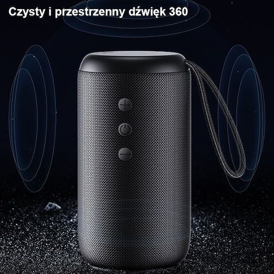 Usams USA887 Αδιάβροχο Ηχείο Bluetooth 10W με Διάρκεια Μπαταρίας έως 4 ώρες Μαύρο