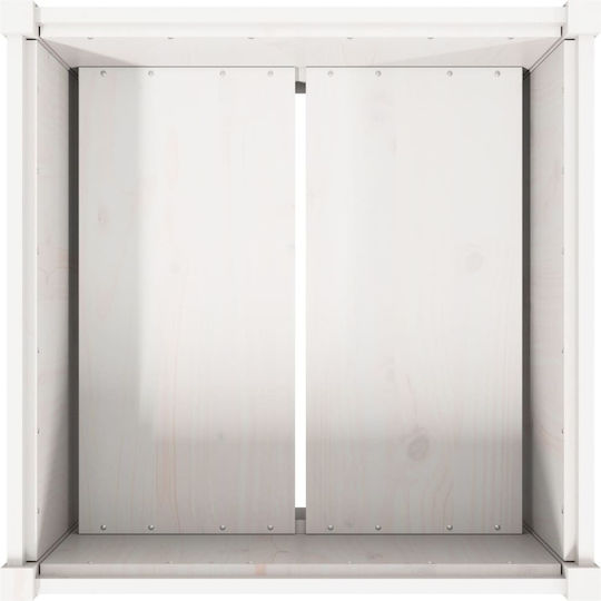 vidaXL Planter Box Lemn Alb 70x70x70cm.