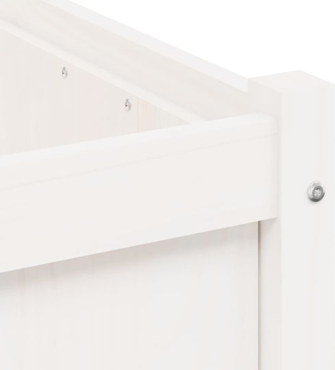 vidaXL Planter Box Lemn Alb 70x70x70cm.