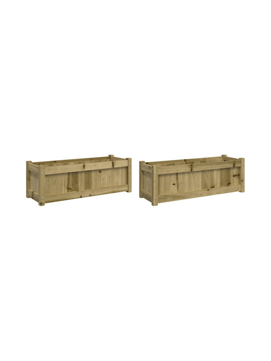 vidaXL Planter Box Set 2pcs in Brown Color 837458