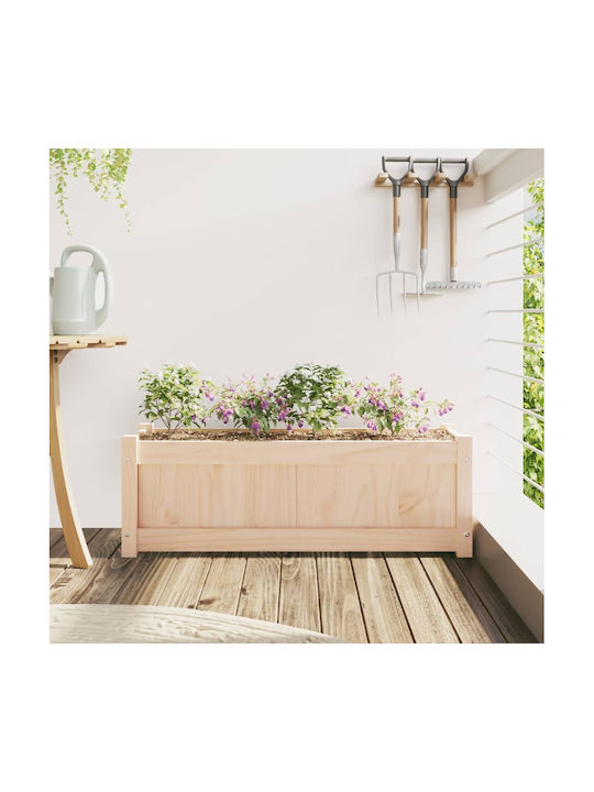 vidaXL Blumenkasten Hölzernes Beige 90x31x31cm.