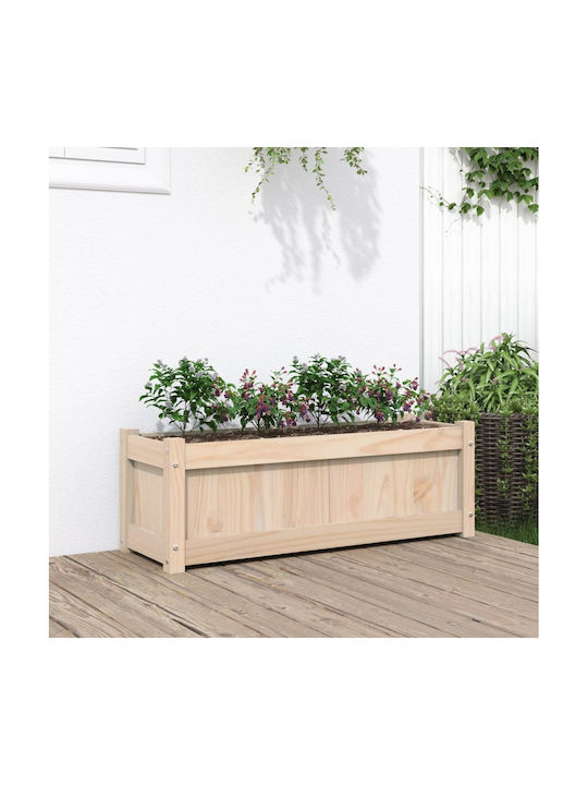 vidaXL Blumenkasten Hölzernes Beige 90x31x31cm.