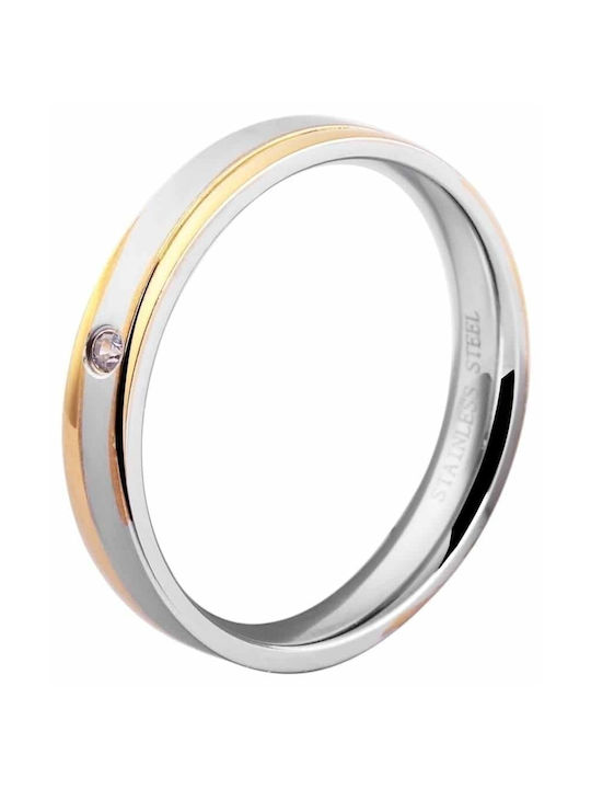 Akzent Women's Gold Plated Steel Spinner Ring