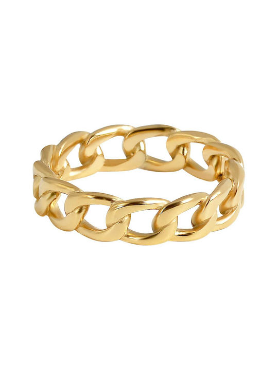 Akzent Women's Ring from Steel Gold Plated